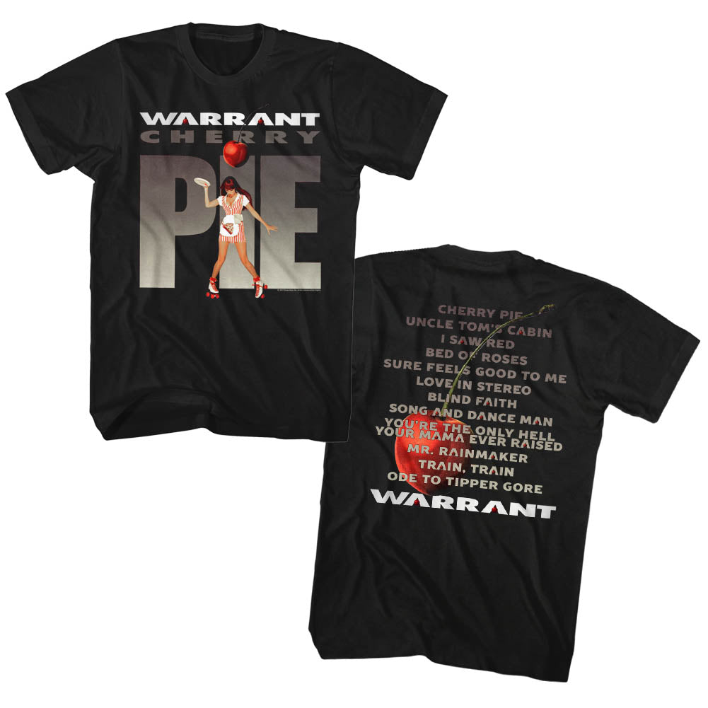 Warrant Mens S/S T-Shirt - Cherry Pie Album - Solid Black Hoodie, Sweatshirt | CiraTrend.com
