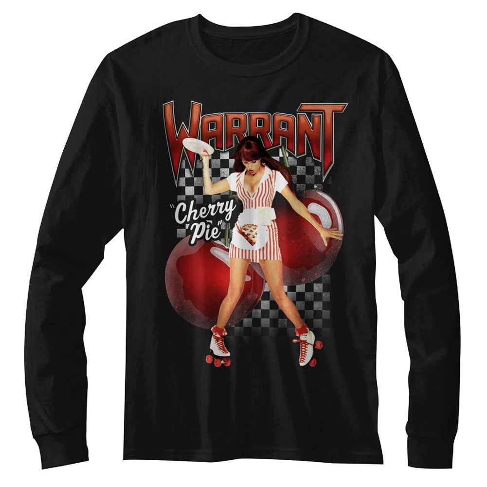 Warrant Mens L/S T-Shirt - Cherry Pie - Solid Black Style001 Hoodie, Sweatshirt | CiraTrend.com