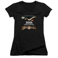 2001 A Space Odyssey Prologue Epilogue Junior Sheer Cap Sleeve V-Neck Womens T Shirt Black Hoodie, Sweatshirt | CiraTrend.com