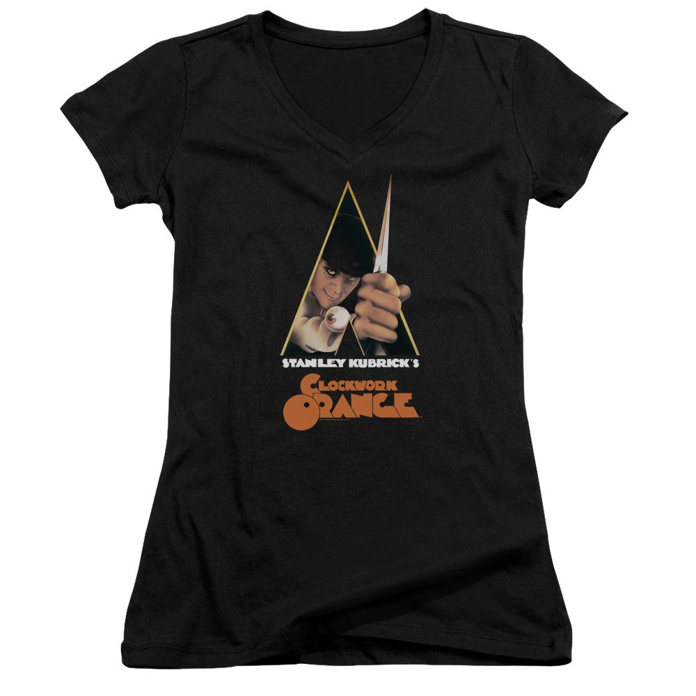 A Clockwork Orange Poster Junior Sheer Cap Sleeve V-Neck Womens T Shirt Black Hoodie, Sweatshirt | CiraTrend.com