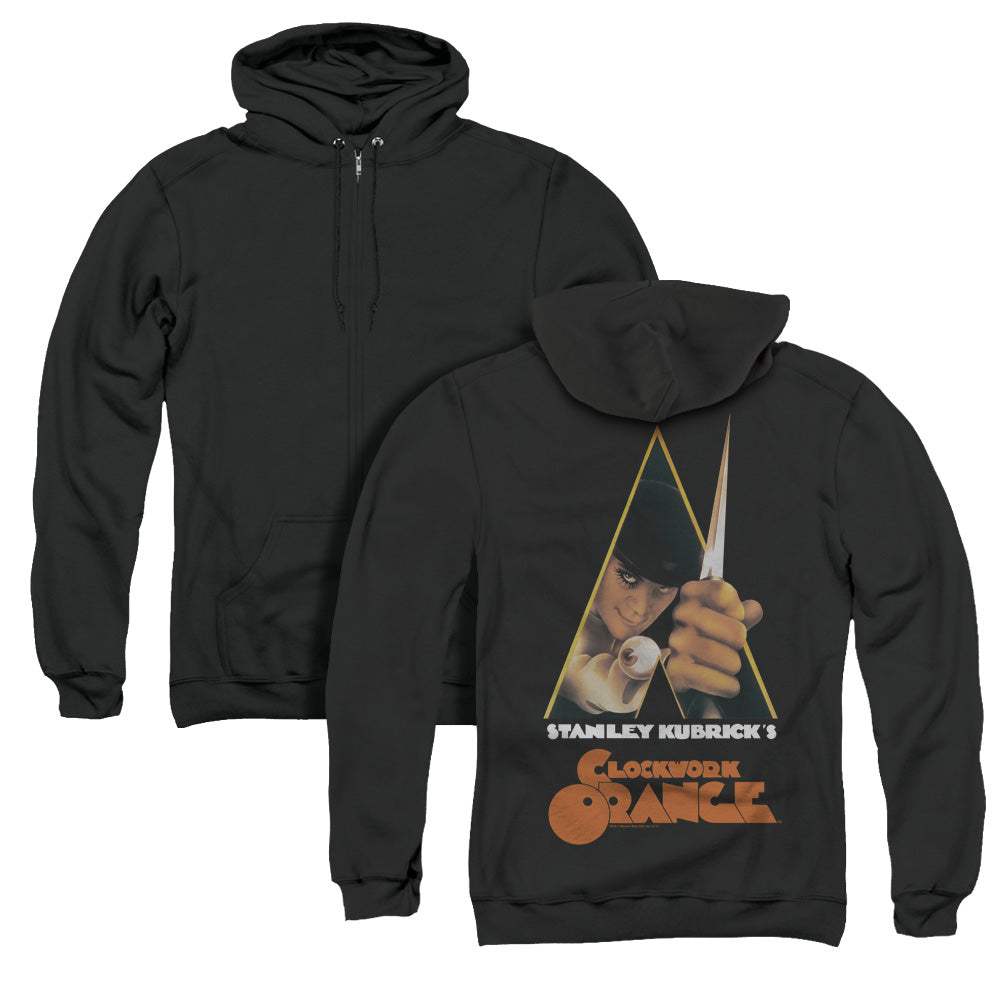 A Clockwork Orange Poster Back Print Zipper Mens Hoodie Black T-Shirts, Sweatshirt | CiraTrend.com (Image 1)