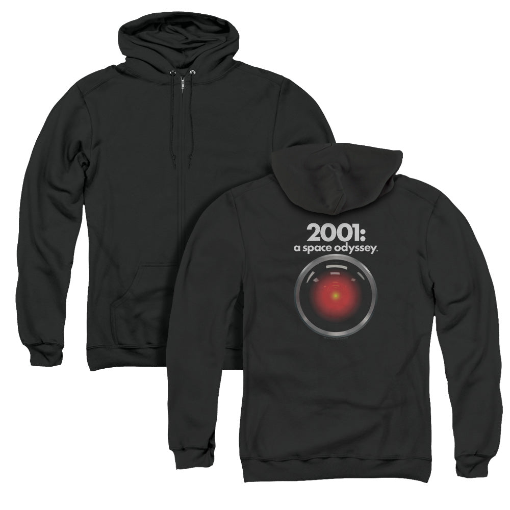 2001 A Space Odyssey Hal Back Print Zipper Mens Hoodie Black T-Shirts, Sweatshirt | CiraTrend.com (Image 1)