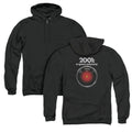 2001 A Space Odyssey Hal Back Print Zipper Mens Hoodie Black T-Shirts, Sweatshirt | CiraTrend.com (Image 1)