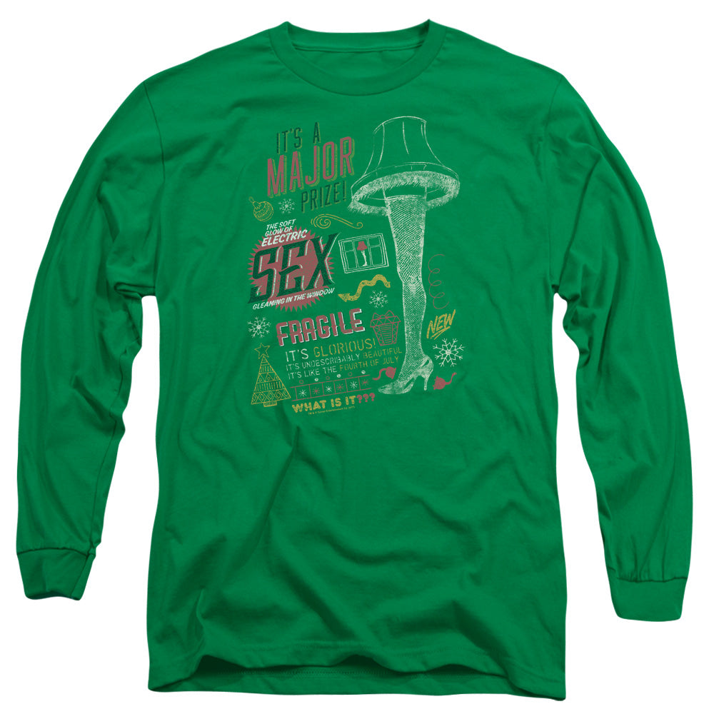 A Christmas Story Its A Major Prize Mens Long Sleeve Shirt Kelly Green Hoodie, Sweatshirt | CiraTrend.com (Image 2)