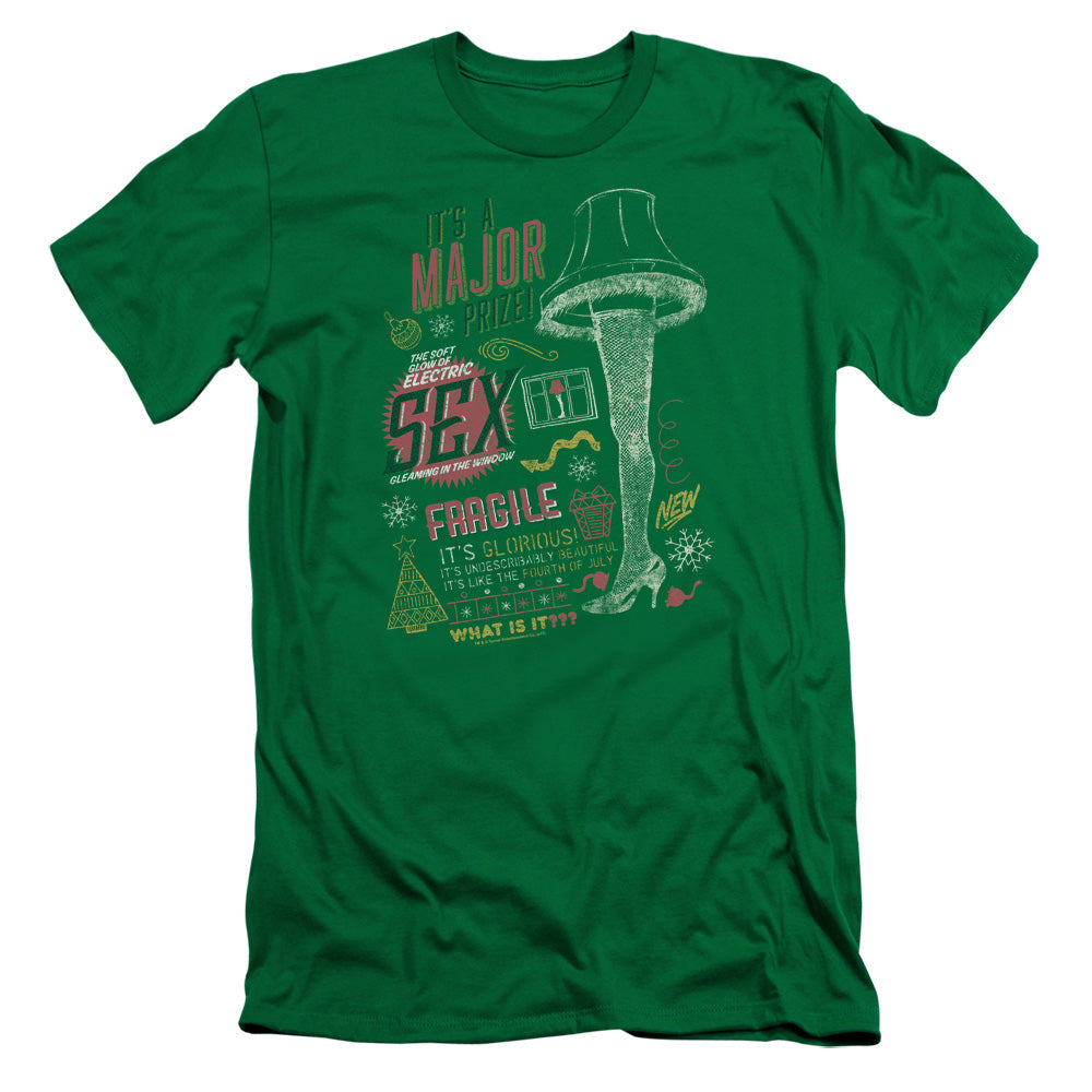 A Christmas Story Its A Major Prize Slim Fit Mens T Shirt Kelly Green Hoodie, Sweatshirt | CiraTrend.com