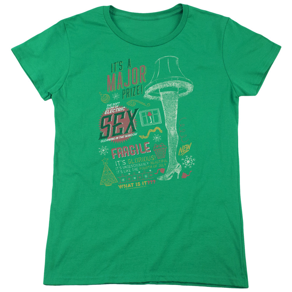 A Christmas Story Its A Major Prize Womens T Shirt Kelly Green Hoodie, Sweatshirt | CiraTrend.com
