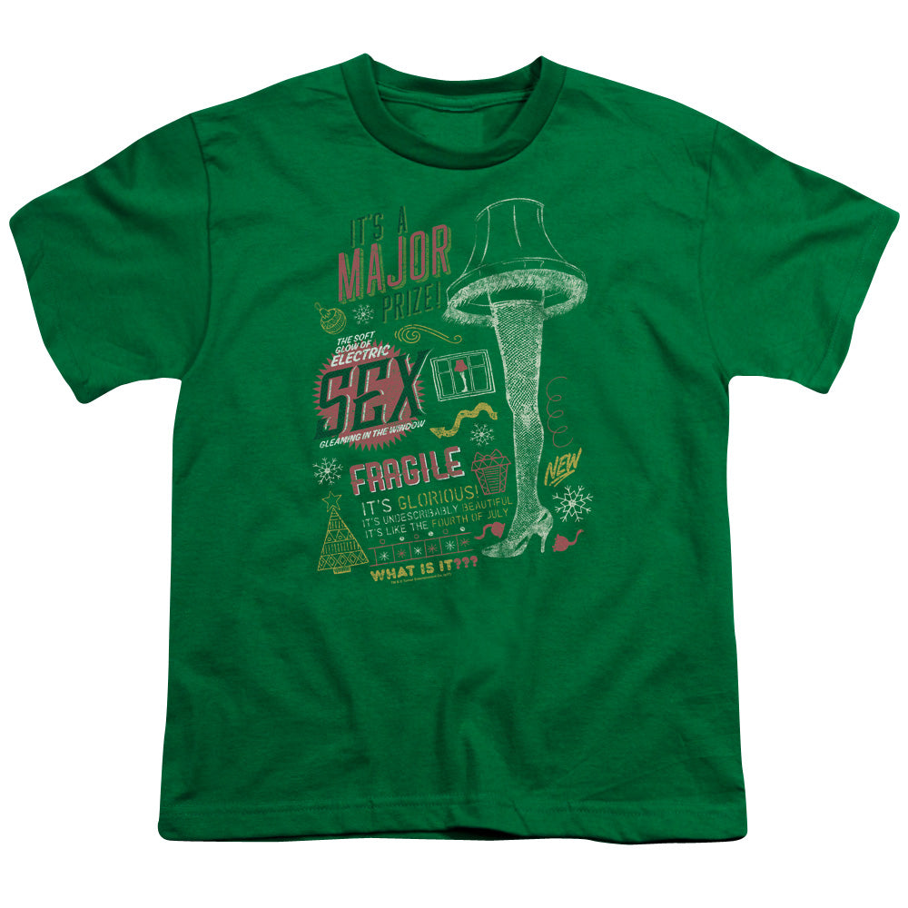 A Christmas Story Its A Major Prize Kids Youth T Shirt Kelly Green Hoodie, Sweatshirt | CiraTrend.com
