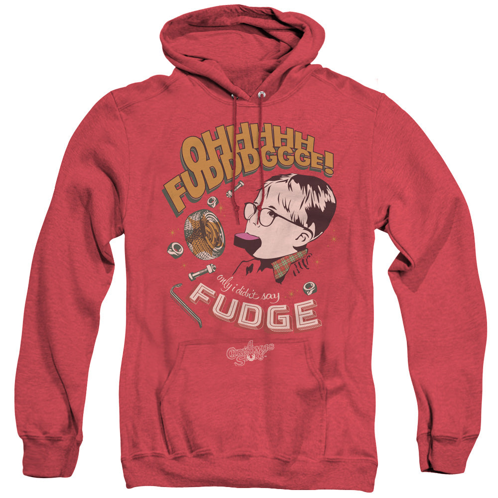 A Christmas Story Fudge Mens Heather Hoodie Red T-Shirts, Sweatshirt | CiraTrend.com (Image 1)