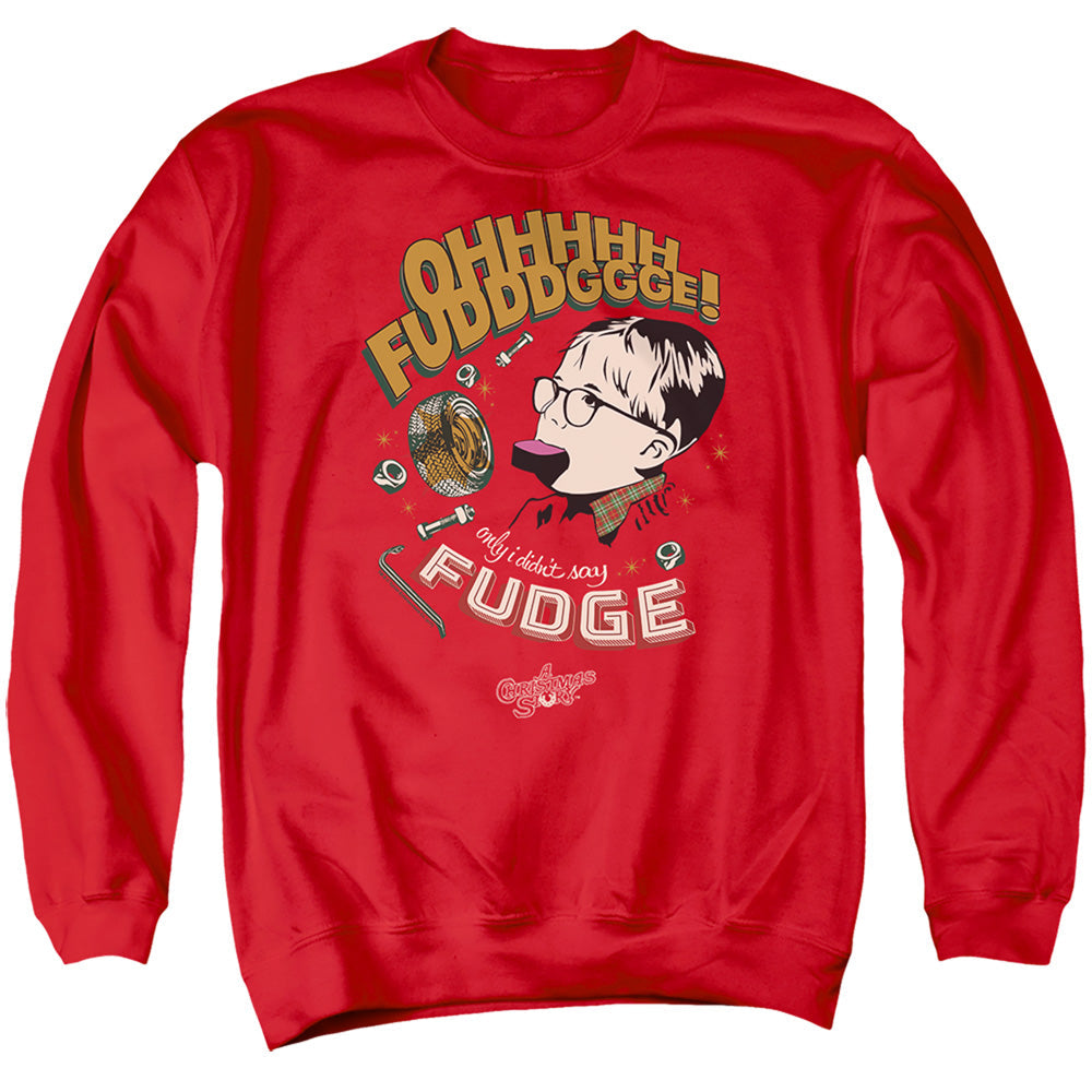 A Christmas Story Fudge Mens Crewneck Sweatshirt Red T-Shirts, Hoodie | CiraTrend.com (Image 2)