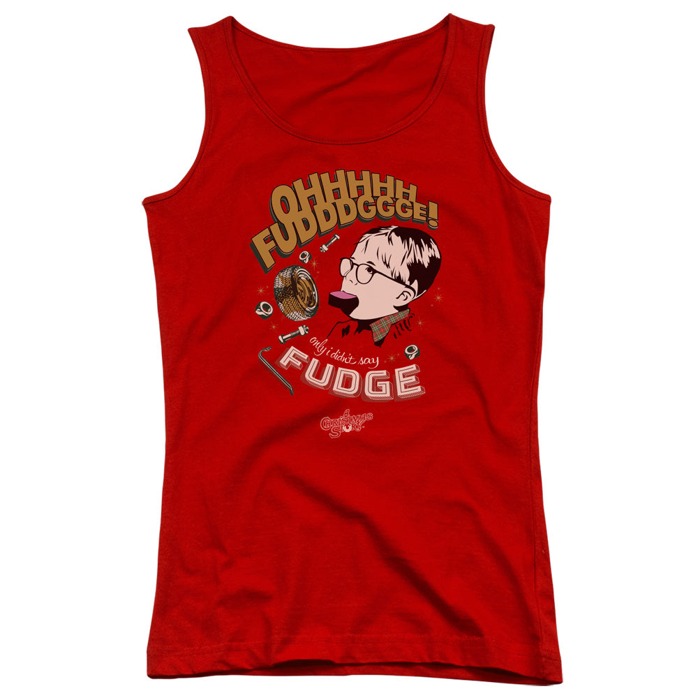 A Christmas Story Fudge Womens Tank Top Shirt Red Hoodie, Sweatshirt | CiraTrend.com