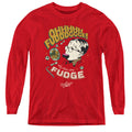 A Christmas Story Fudge Long Sleeve Kids Youth T Shirt Red Hoodie, Sweatshirt | CiraTrend.com