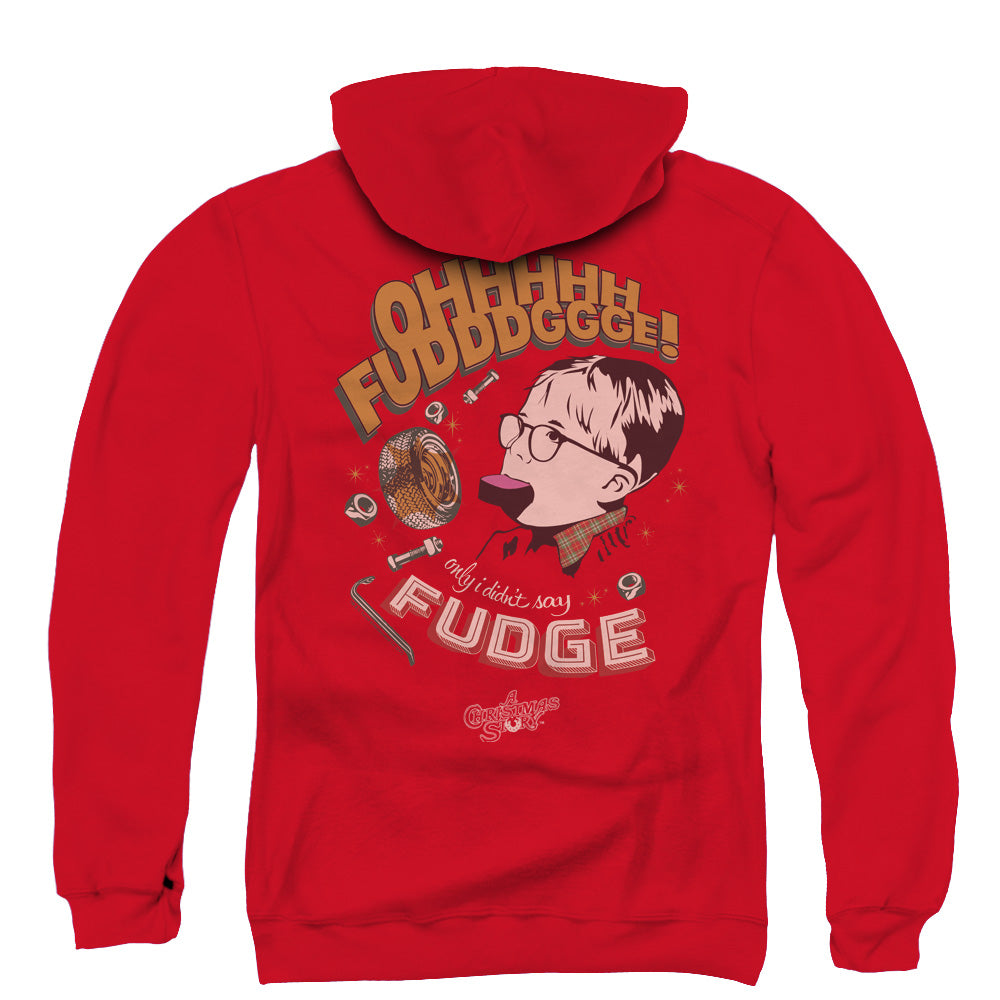 A Christmas Story Fudge Back Print Zipper Mens Hoodie Red T-Shirts, Sweatshirt | CiraTrend.com (Image 3)