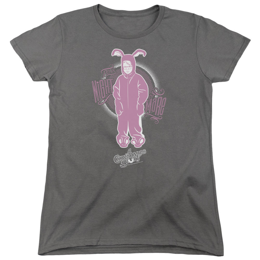 A Christmas Story Pink Nightmare Womens T Shirt Charcoal Hoodie, Sweatshirt | CiraTrend.com