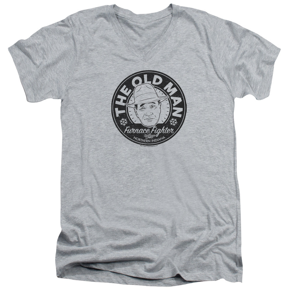 A Christmas Story The Old Man Mens Slim Fit V-Neck T Shirt Athletic Heather Hoodie, Sweatshirt | CiraTrend.com