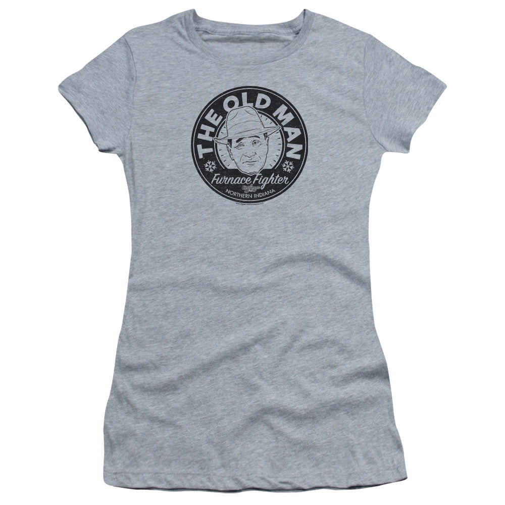 A Christmas Story The Old Man Junior Sheer Cap Sleeve Womens T Shirt Athletic Heather Hoodie, Sweatshirt | CiraTrend.com