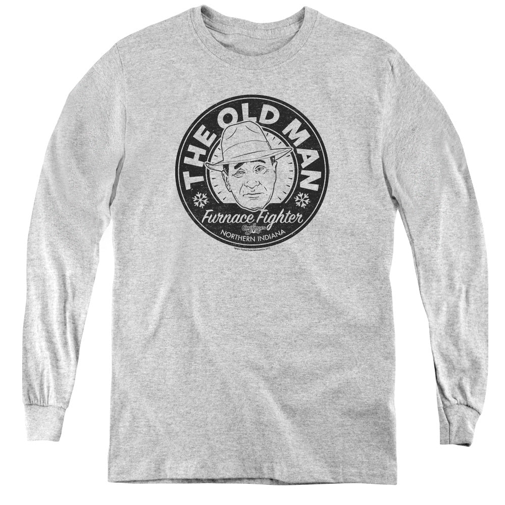 A Christmas Story The Old Man Long Sleeve Kids Youth T Shirt Athletic Heather Hoodie, Sweatshirt | CiraTrend.com