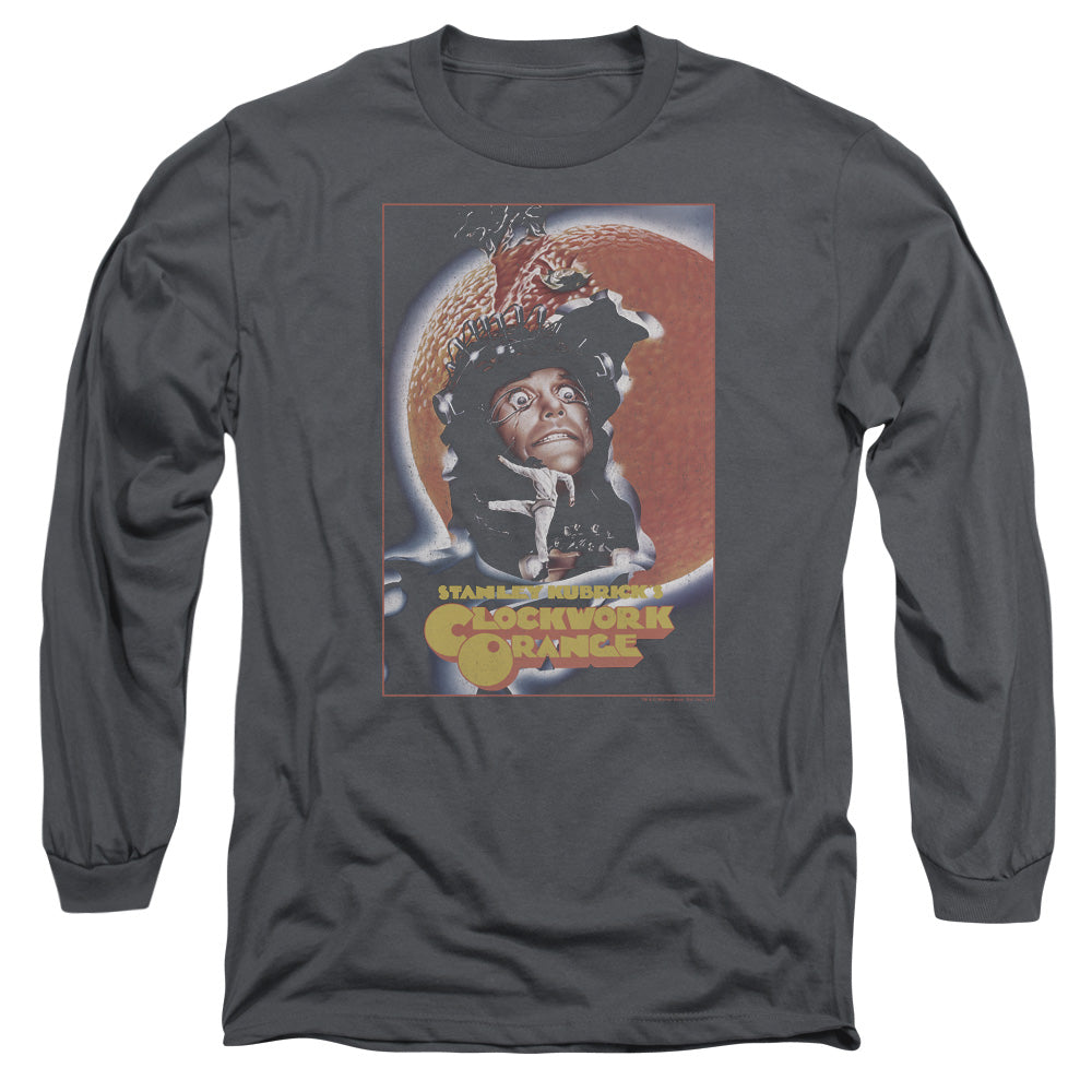 A Clockwork Orange Distressed Poster Mens Long Sleeve Shirt Charcoal Hoodie, Sweatshirt | CiraTrend.com