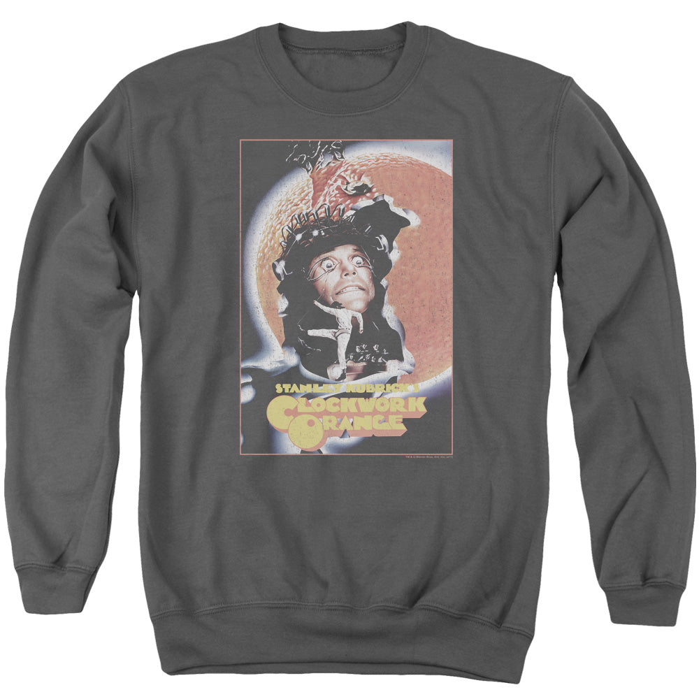 A Clockwork Orange Distressed Poster Mens Crewneck Sweatshirt Charcoal T-Shirts, Hoodie | CiraTrend.com