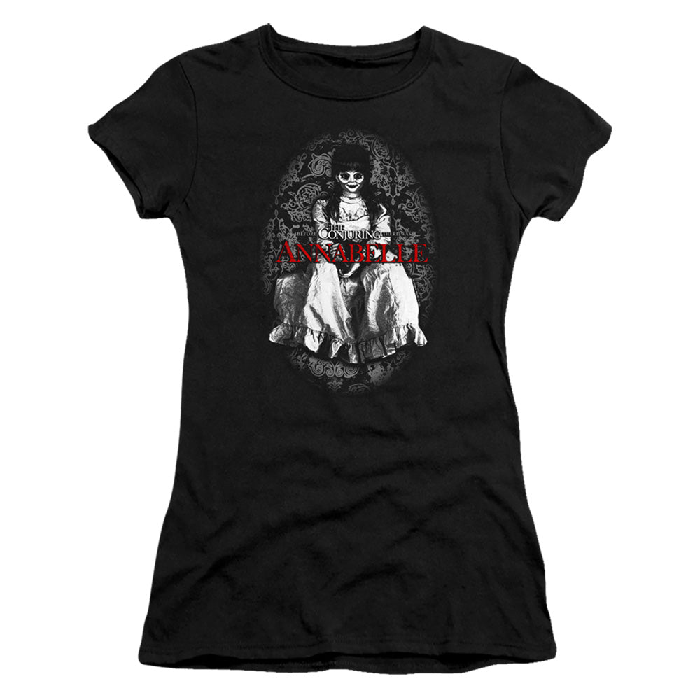 Annabelle Annabelle Junior Sheer Cap Sleeve Womens T Shirt Black Hoodie, Sweatshirt | CiraTrend.com