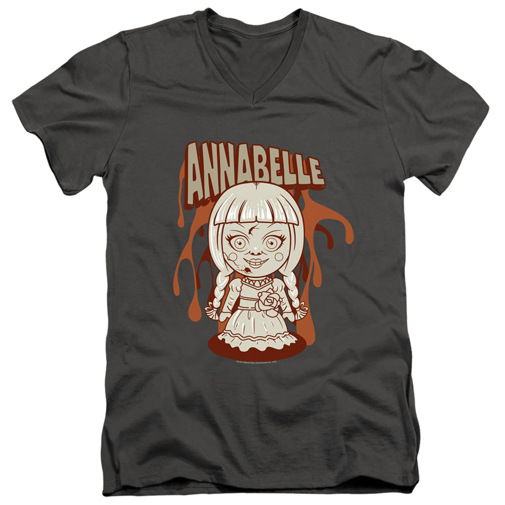 Annabelle Annabelle Illustration Mens Slim Fit V-Neck T Shirt Charcoal Hoodie, Sweatshirt | CiraTrend.com