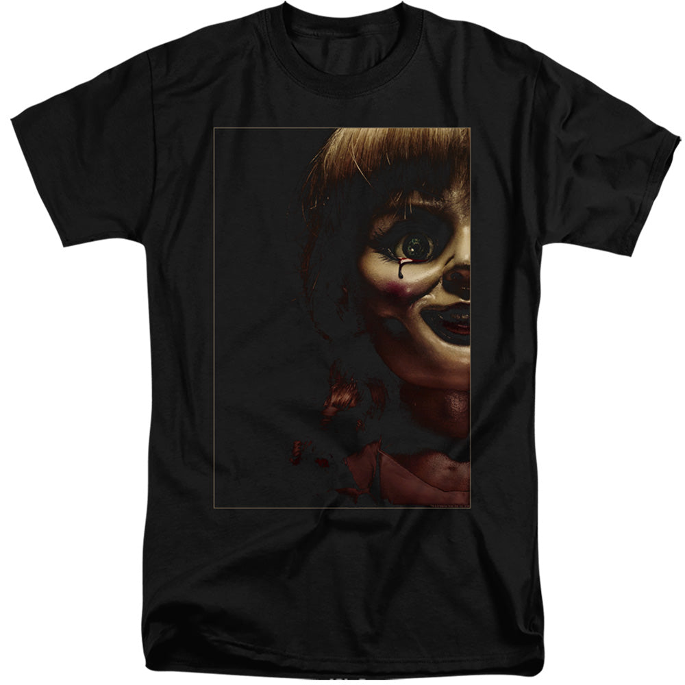 Annabelle Doll Tear Mens Tall T Shirt Black Hoodie, Sweatshirt | CiraTrend.com (Image 2)