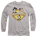 Animaniacs Shielded Animaniacs Mens Long Sleeve Shirt Athletic Heather Hoodie, Sweatshirt | CiraTrend.com (Image 1)