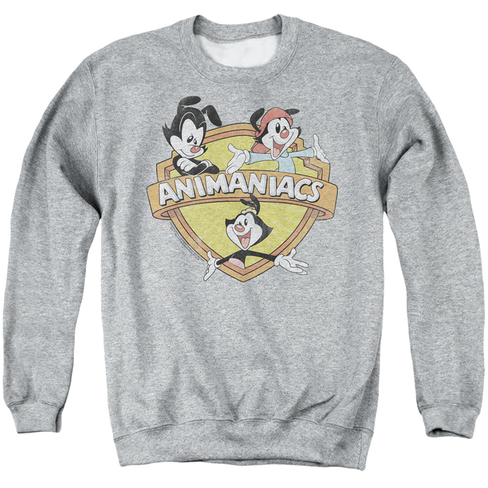 Animaniacs Shielded Animaniacs Mens Crewneck Sweatshirt Athletic Heather T-Shirts, Hoodie | CiraTrend.com (Image 1)