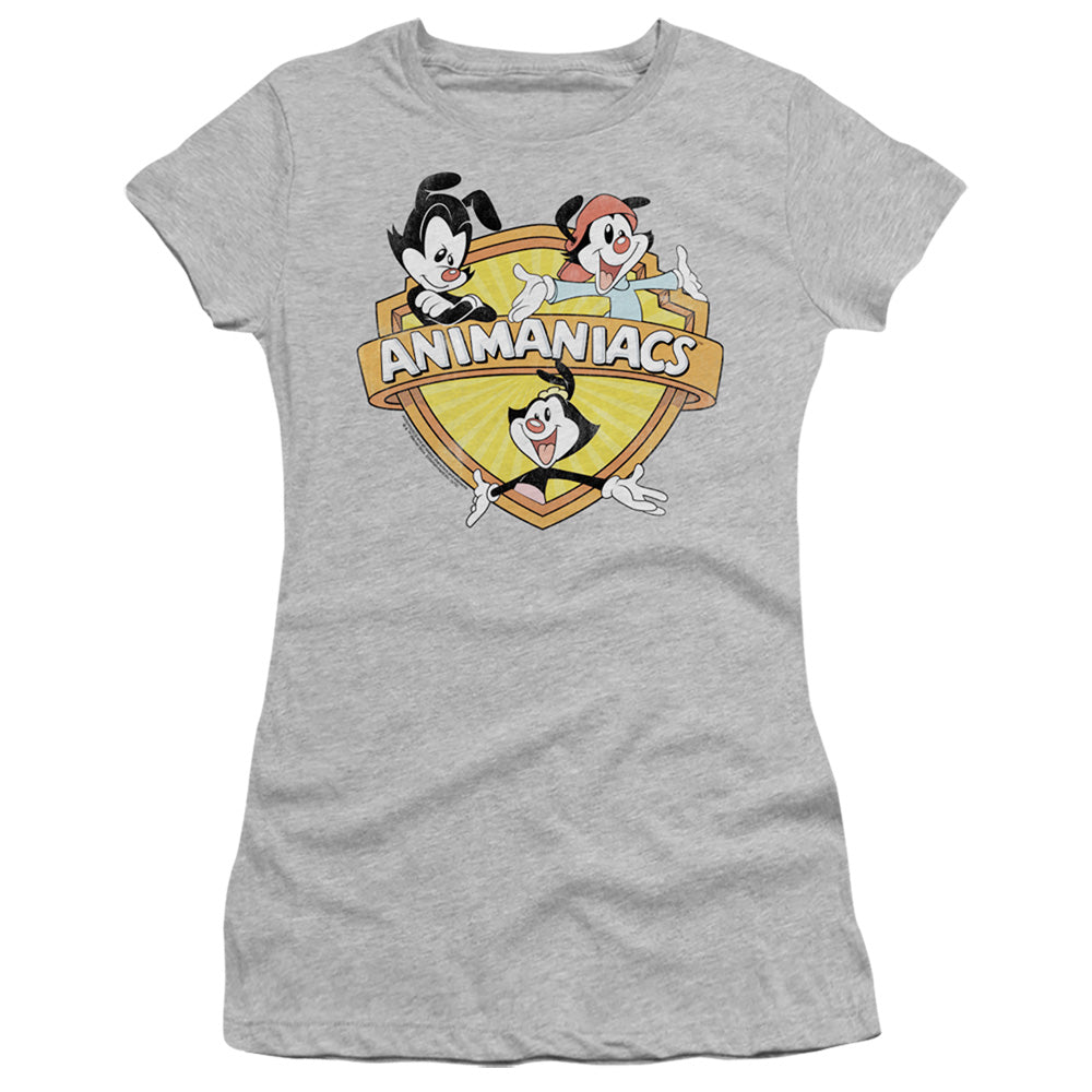 Animaniacs Shielded Animaniacs Junior Sheer Cap Sleeve Womens T Shirt Athletic Heather Hoodie, Sweatshirt | CiraTrend.com