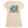 Animaniacs No Evil Junior Sheer Cap Sleeve Womens T Shirt Cream Hoodie, Sweatshirt | CiraTrend.com