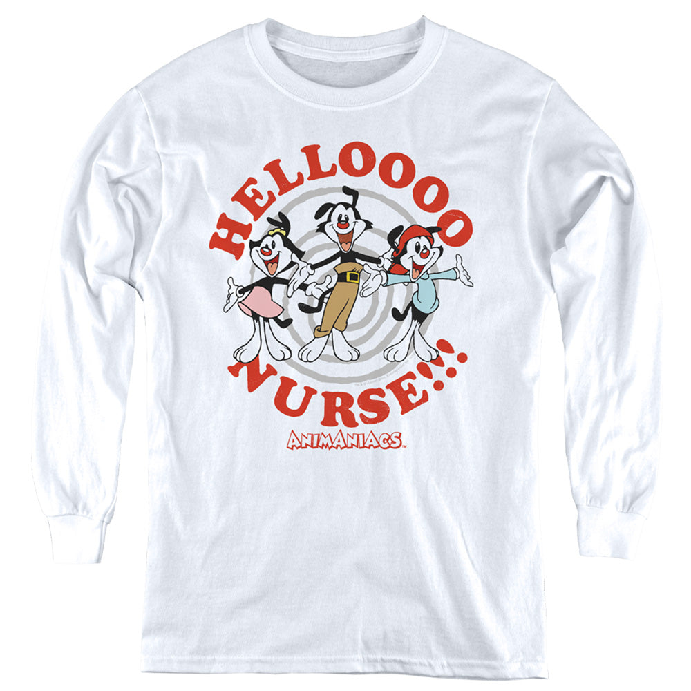 Animaniacs Hello Nurse Long Sleeve Kids Youth T Shirt White Hoodie, Sweatshirt | CiraTrend.com