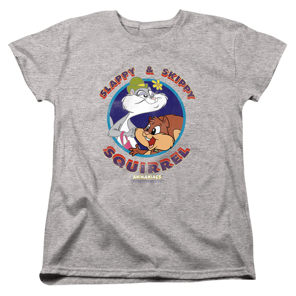 Animaniacs Slappy And Skippy Squirrel Womens T Shirt Athletic Heather Hoodie, Sweatshirt | CiraTrend.com