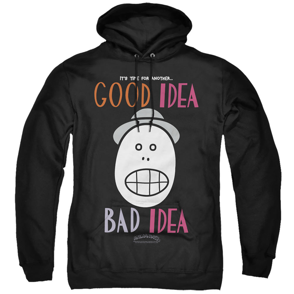 Animaniacs Good Idea Bad Idea Mens Hoodie Black T-Shirts, Sweatshirt | CiraTrend.com (Image 1)