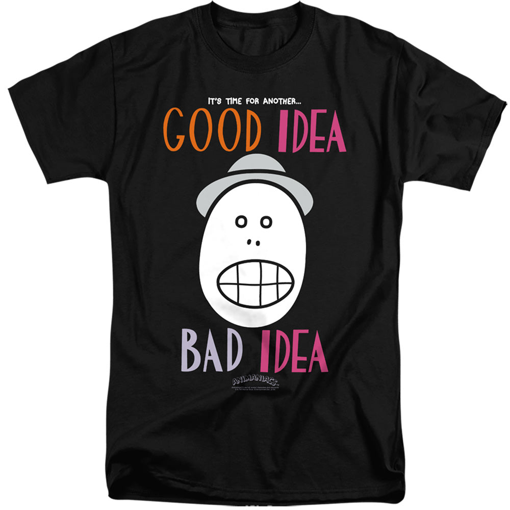 Animaniacs Good Idea Bad Idea Mens Tall T Shirt Black Hoodie, Sweatshirt | CiraTrend.com (Image 2)