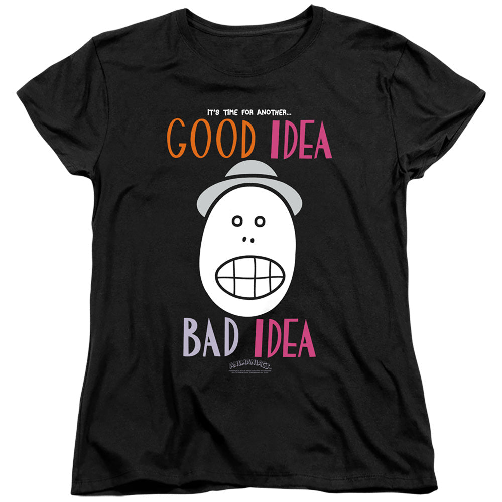 Animaniacs Good Idea Bad Idea Womens T Shirt Black Hoodie, Sweatshirt | CiraTrend.com