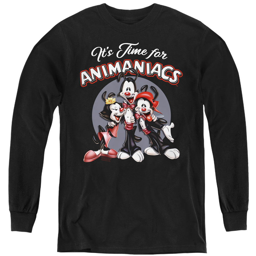 Animaniacs Its Time For Long Sleeve Kids Youth T Shirt Black Hoodie, Sweatshirt | CiraTrend.com
