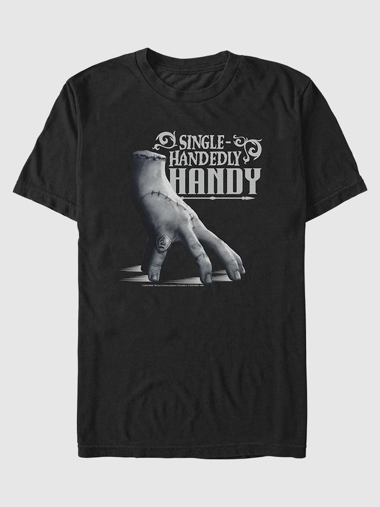 Wednesday Single Handedly Handy T-shirt Hoodie, Sweatshirt | CiraTrend.com (Image 1)