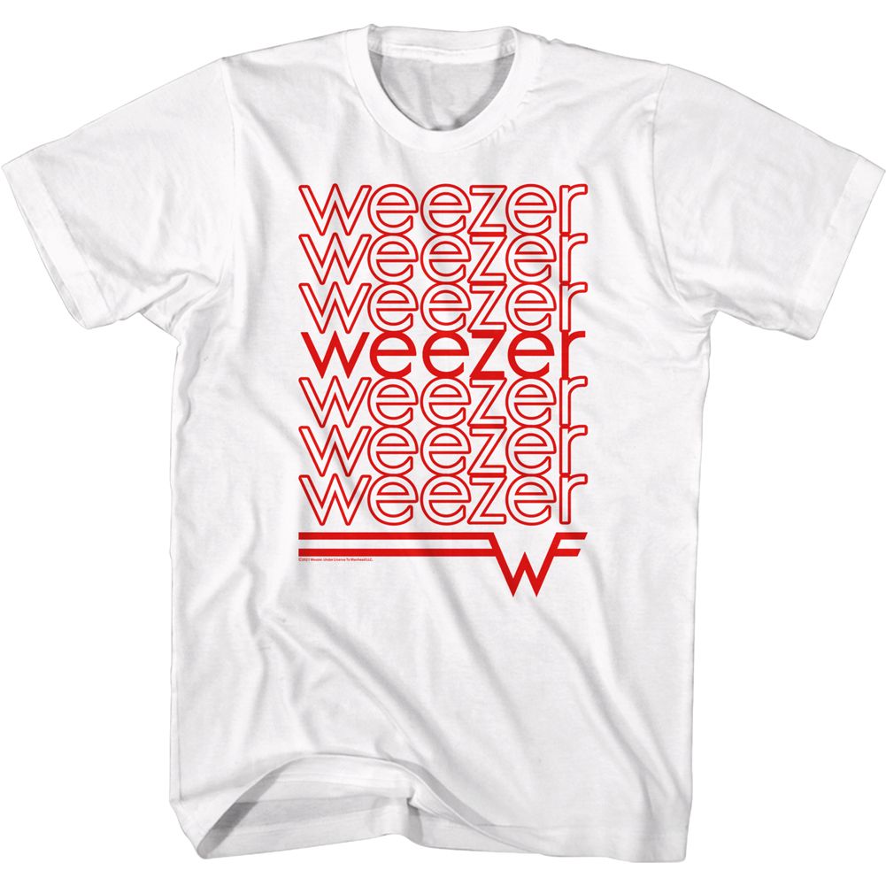 Weezer Repeating Logo Official T-Shirt Hoodie, Sweatshirt | CiraTrend.com