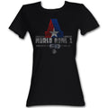 Wfl Girls Juniors S/S T-Shirt - World Bowl 1 - Solid Black Hoodie, Sweatshirt | CiraTrend.com