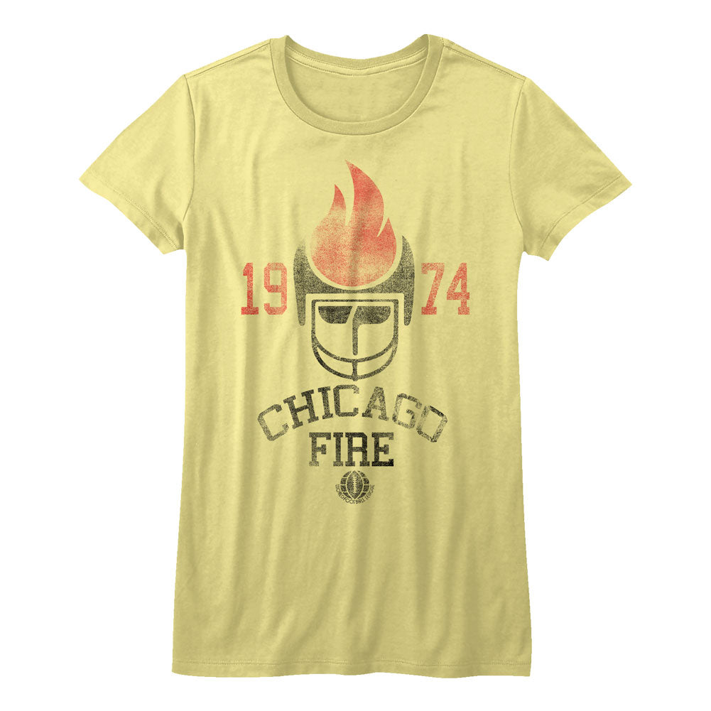 Wfl Girls Juniors S/S T-Shirt - Chicago Fire - Solid Yellow Hoodie, Sweatshirt | CiraTrend.com
