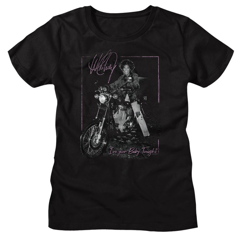 Whitney Houston Motorcycle Official Ladies T-Shirt Hoodie, Sweatshirt | CiraTrend.com