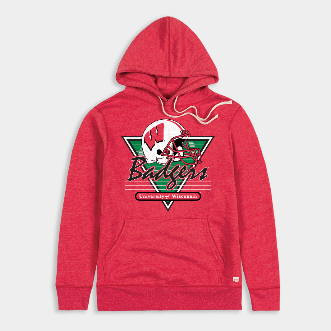 1990s-Inspired Wisconsin Badgers Football Hoodie Style001