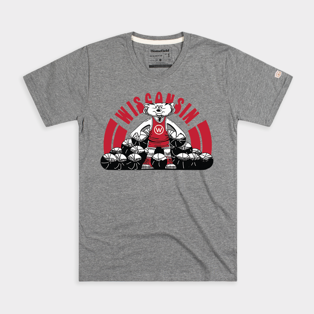 1970s Wisconsin Badgers Basketball T-Shirt Style001