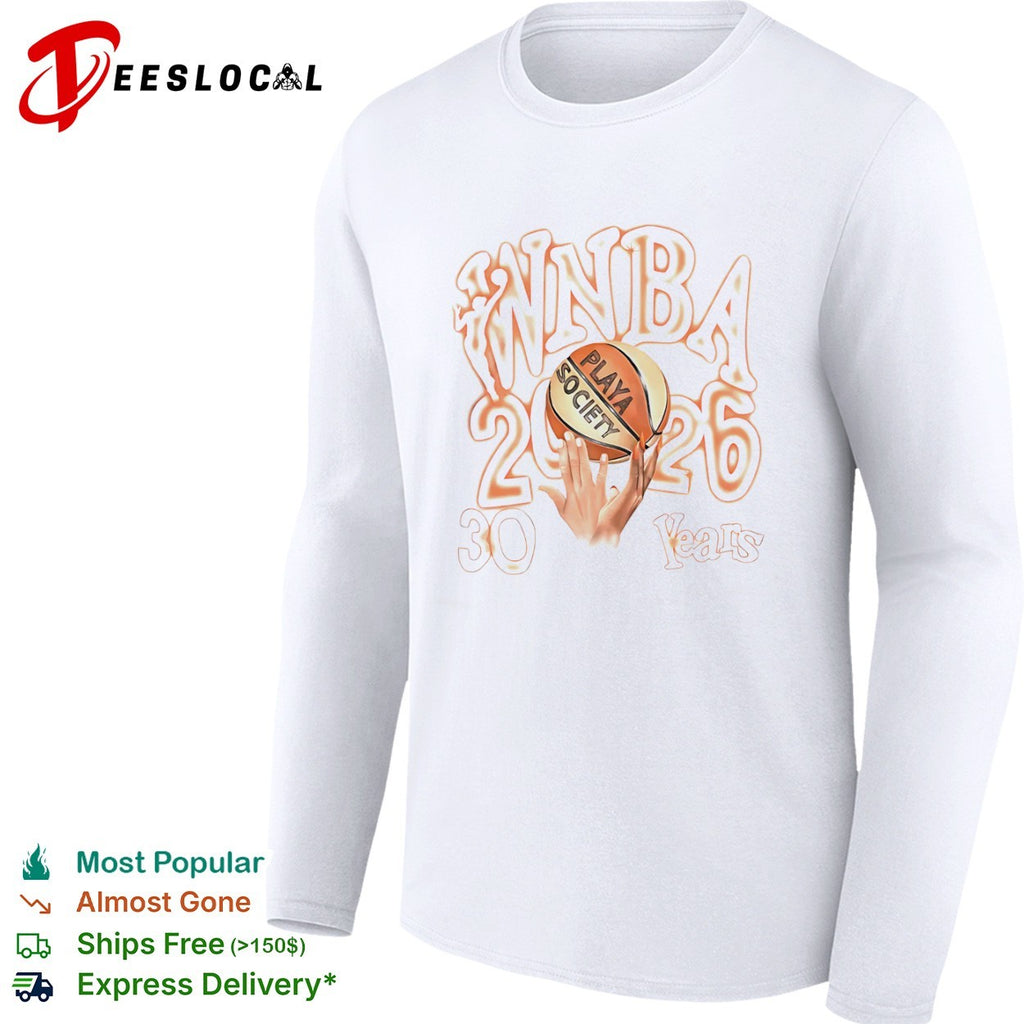 WNBA Playa Society 2026 30 Years basketball shirt