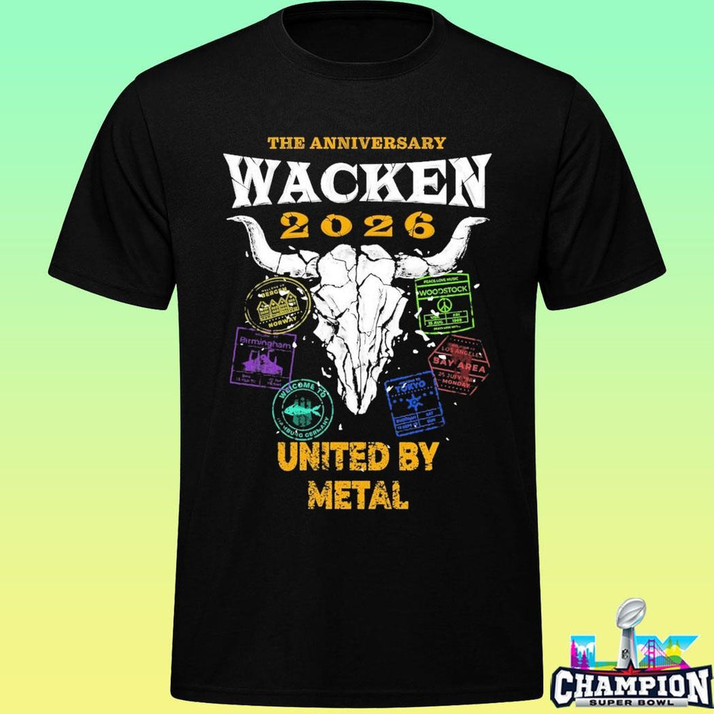 Wacken Open Air 2026 Festival The Anniversary Metal Passport Shirt