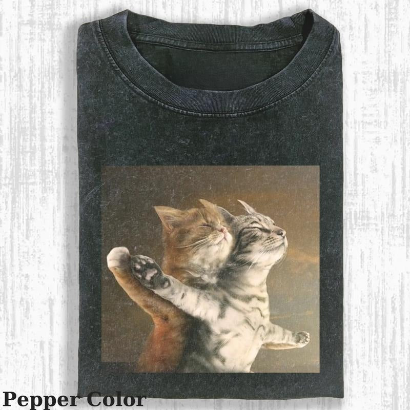 Wacky Cat Shirt, Funny Titanic T-shirt, Cute Cat Shirt, Meme Cat Shirt, Vintage 90s Style Tee, Graphic Shirt, Unisex...