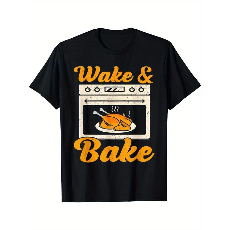 Wake Bake Turkey Feast Meal Dinner Chef Funny Thanksgiving men T-Shirt made in usa Hoodie, Sweatshirt | CiraTrend.com