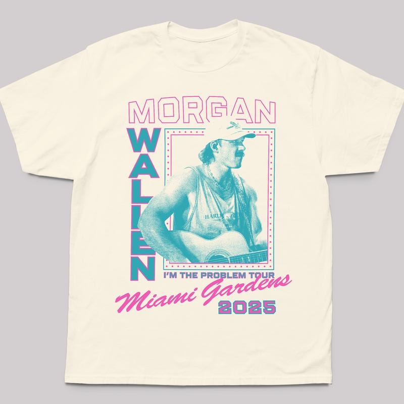 Wallen Tour Exclusive Tee Miami Gradens 2025 Casual Streetwear Styles Summer Trendy Gifts