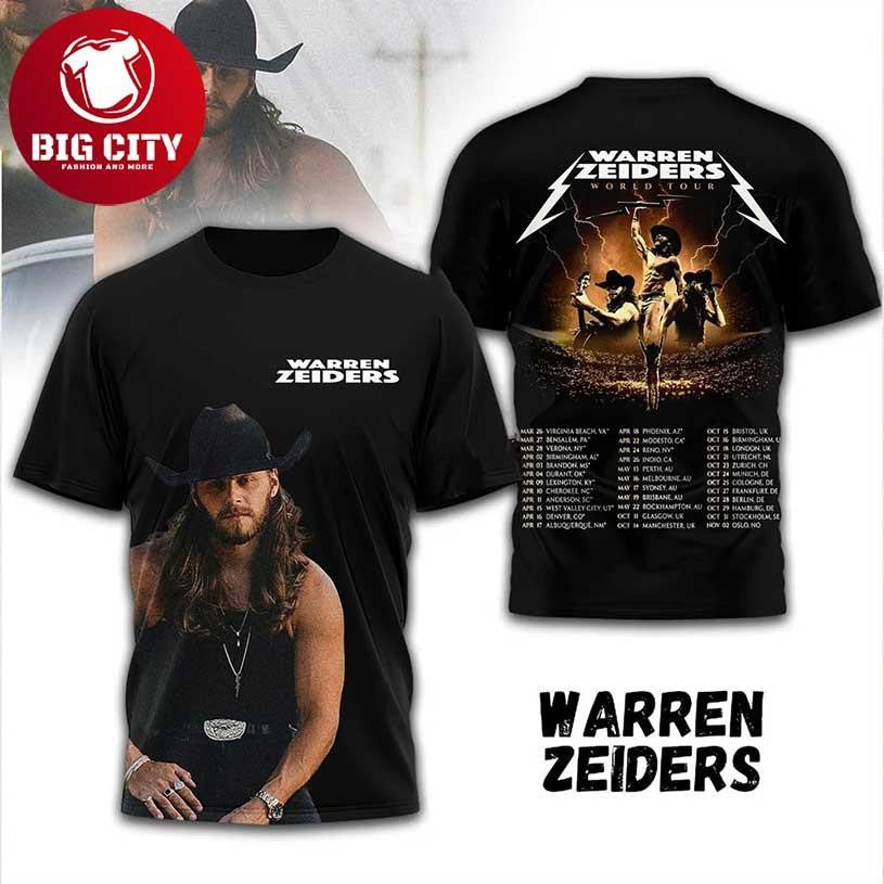 Warren Zeiders 2025 Tour Dates Shirt Live Show Country Music Two Sided Shirt