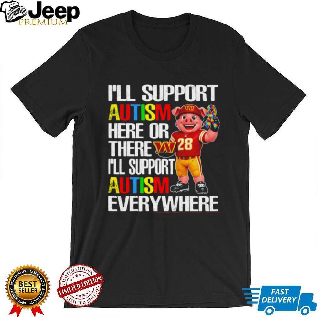 Washington Commanders Major Tuddy Autism Awareness Support T Shirt