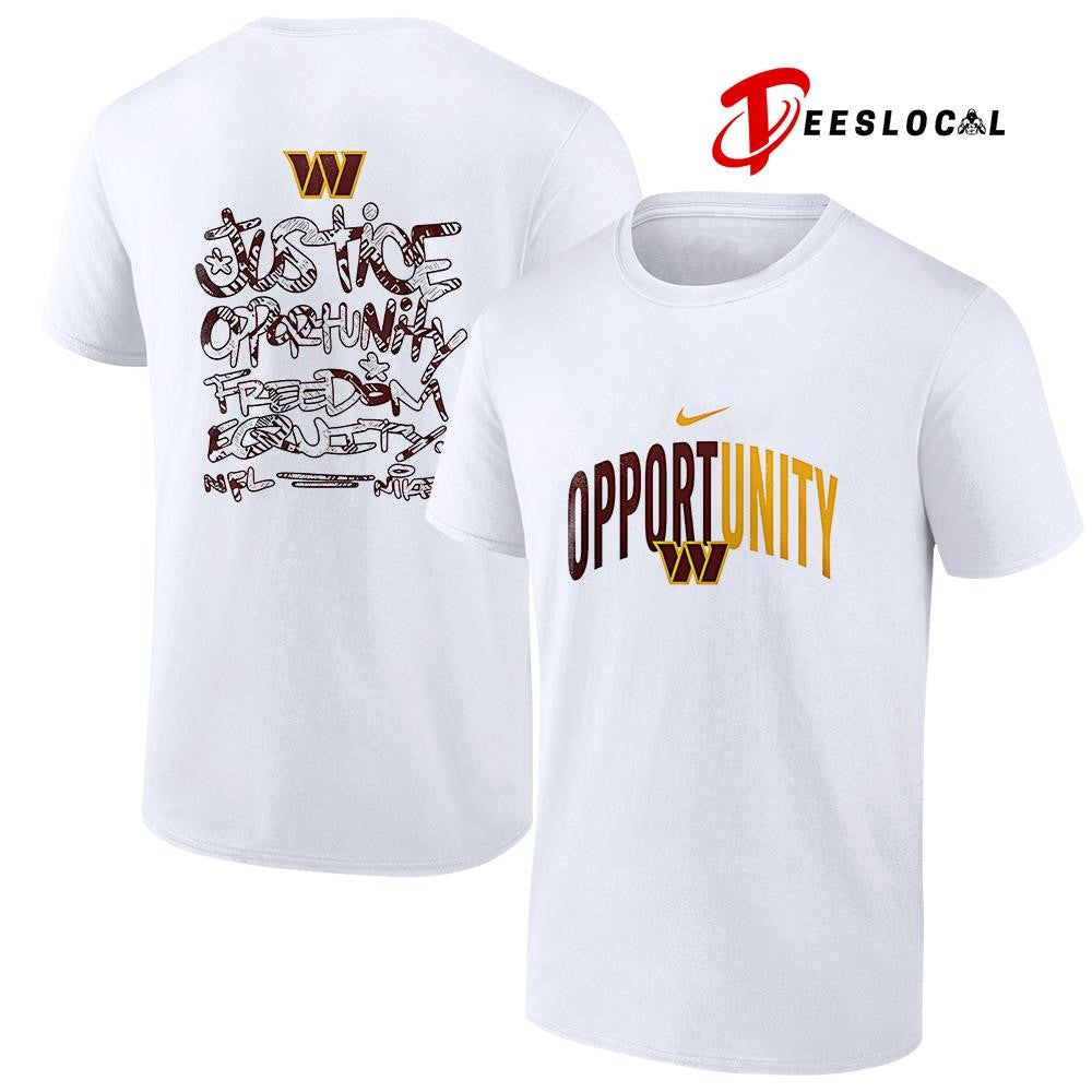 Washington Commanders justice opportunity freedom equity shirt